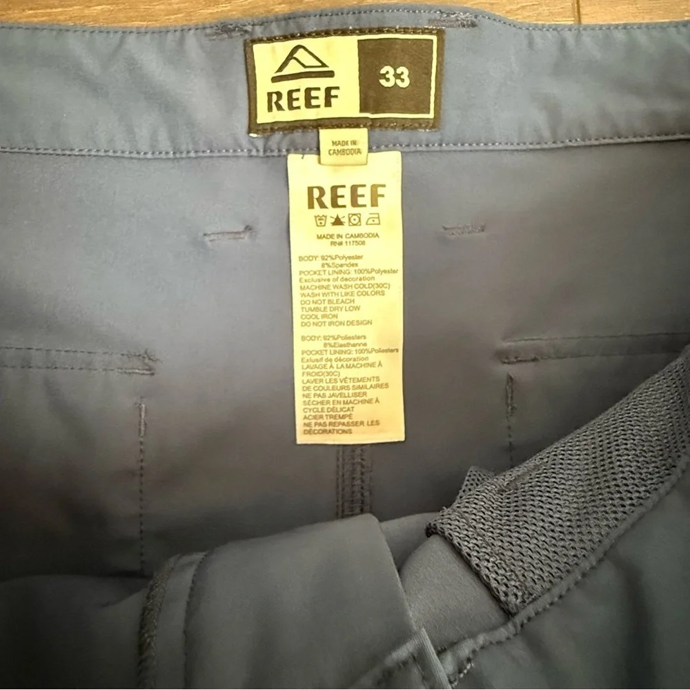 Reef Blue Cargo Shorts Modern Lightweight Design